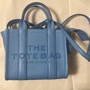 Marc Jacobs micro tote bag in spring blue